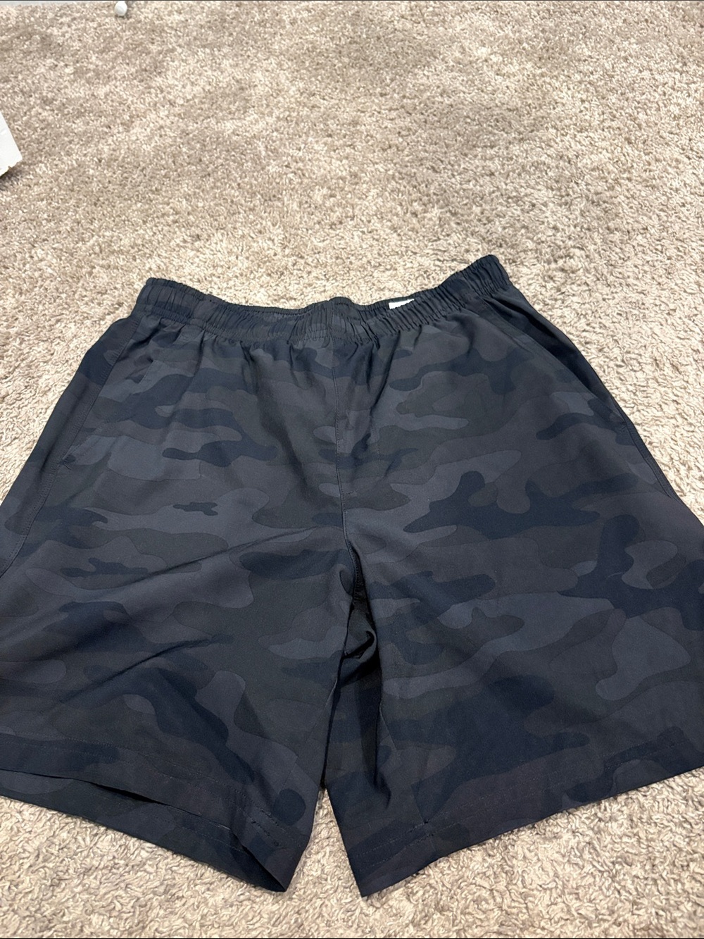 Boys Black Camo Performance Shorts